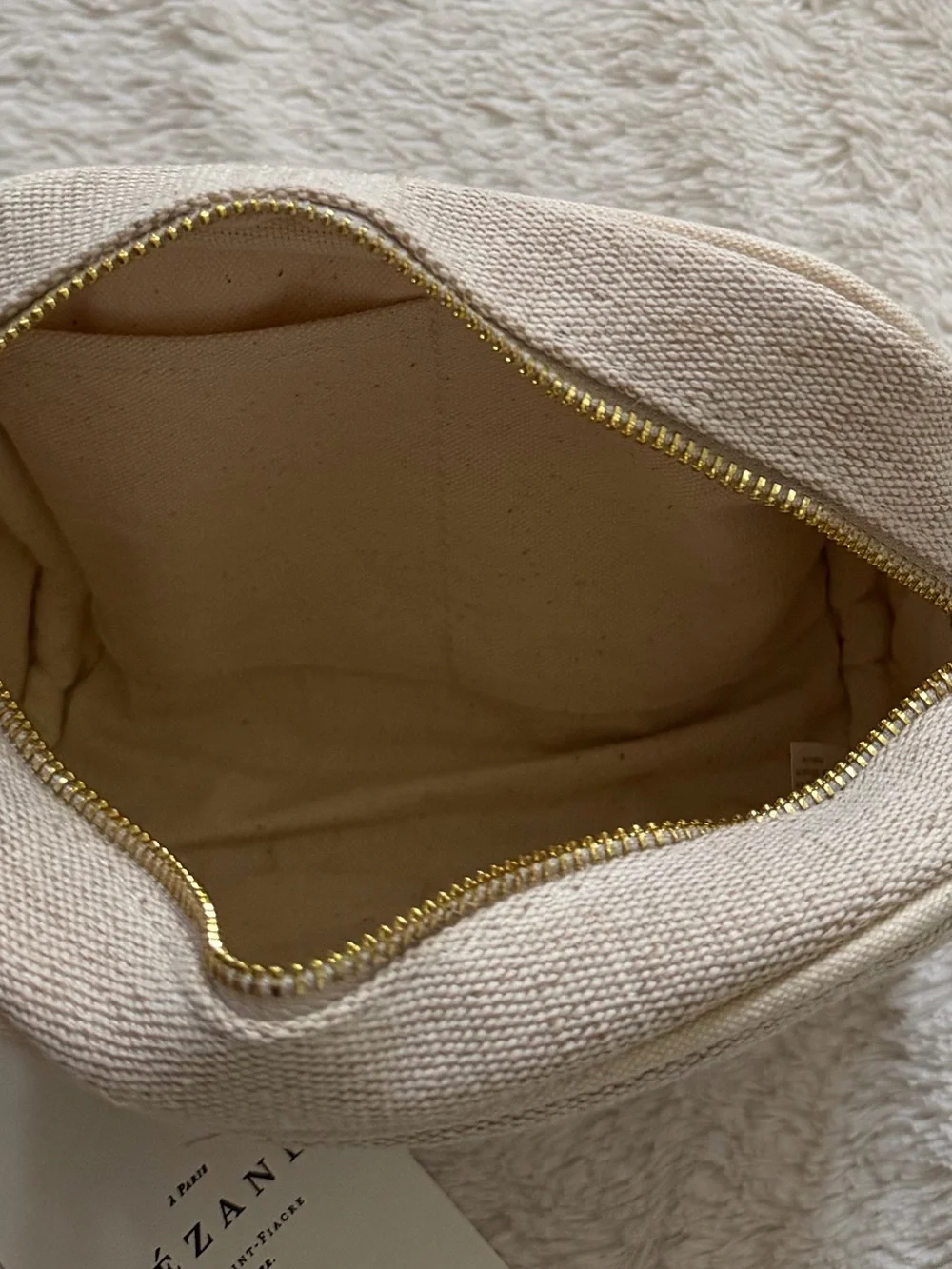 Sezane Jute Bonjour Beauty Case NWT